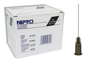 AGUJA HIPODERMICA 22GX32 MM (NIPRO)