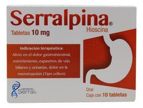 SERRALPINA TAB. 10 MG. CAJA C/10  (HIOSCINA)