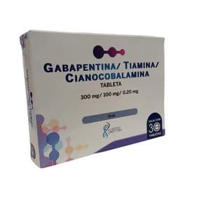 GABAPENTINA, CIANOCOBALAMINA, TIAMINA 300/0.20/100 MG c/30 TAB