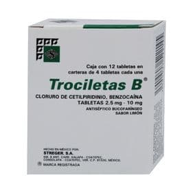 TROCILETAS B LIMON C/10 TAB. STR