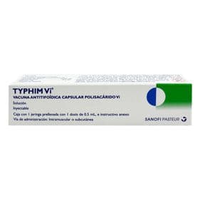 Typhim Vi (Vacuna antitifoídica capsular polisacárido Vi) 0.025 mg / 0.5 mL C
