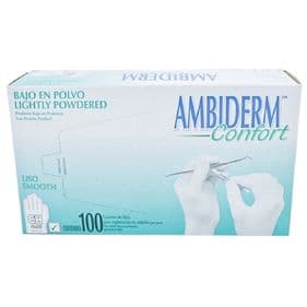 GUANTE DE LATEX NO EST P/EXP CHICO CAJA C/100 PZAS AMB CONFORT
