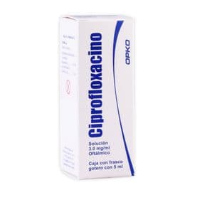 CIPROFLOXACINO SOL. OFTALMICA 3 MG./ML. FCO. GOTERO C/5 ML.