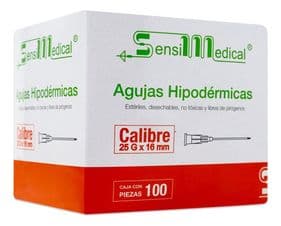 AGUJA HIPODERMICA(SENSI)NARAN25X16MMC100