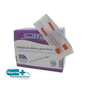 JERINGA 0.3 ML INSULINA 31X6 MM CAJA 100 PZ