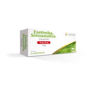 EZETIMIBA/SIMVASTATINA 10 MG/20 MG c/14 COMP