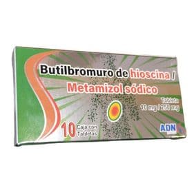 BUTILHIOSCINA/METAMIZOL SODICO 10 MG/250 MG c/10 GRAG