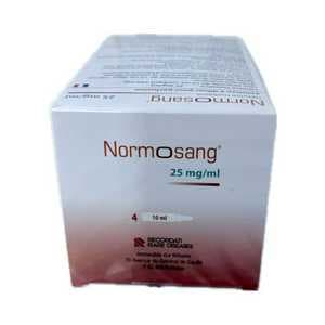 Normosang (Hemina Humana) 250 mg caja con 4 ampolletas de 10 mL