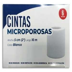 CINTA MICROPOR BLANCA 6 PIEZAS 5 CM X 10 M