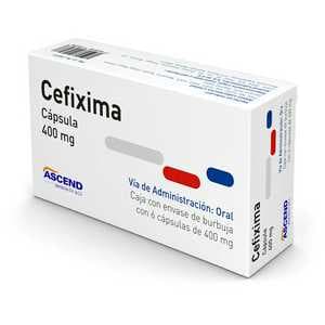 Cefixima  400 mg con 6 cápsulas