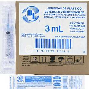 JERINGA PED.  AZUL  100 JERS 23X25MM/3 M