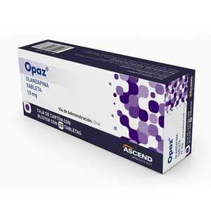 Opaz (Olanzapina) 10 mg con 28 tabletas