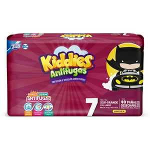Pañales Kiddies Antifugas Talla 7 XXG 40 piezas