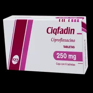 Ciqfadin 250mg Ciprofloxacino C/8 Tabs