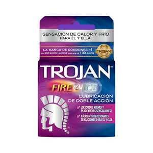Preservativos Trojan Fire& Ice C/3