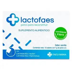 Lactofaes 1 G Suplemento Alimenticio Vainilla 10 Sobres
