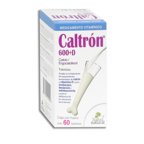 Caltrón 600+D caja 60 tabletas — 20015 | Precio Vitau
